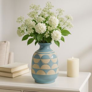 CASTON BLUE VASE 10 (IN) 8