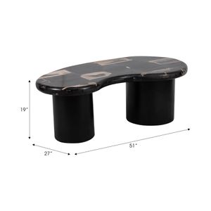 COLVINWIND BLACK COFFEE TABLE 19 (IN) 9