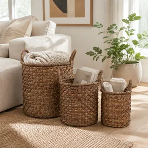 WYLERHOLM SET OF 3 BROWN STORAGE 21 (IN) 9