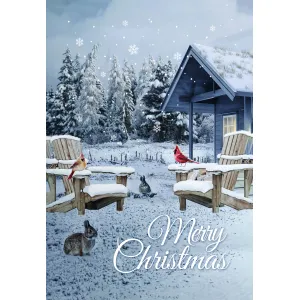 Christmas Cabin Garden Flag 12in by 18in 1