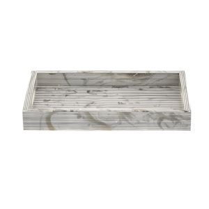 Eaton Etched Tray - Set of 2 White 2