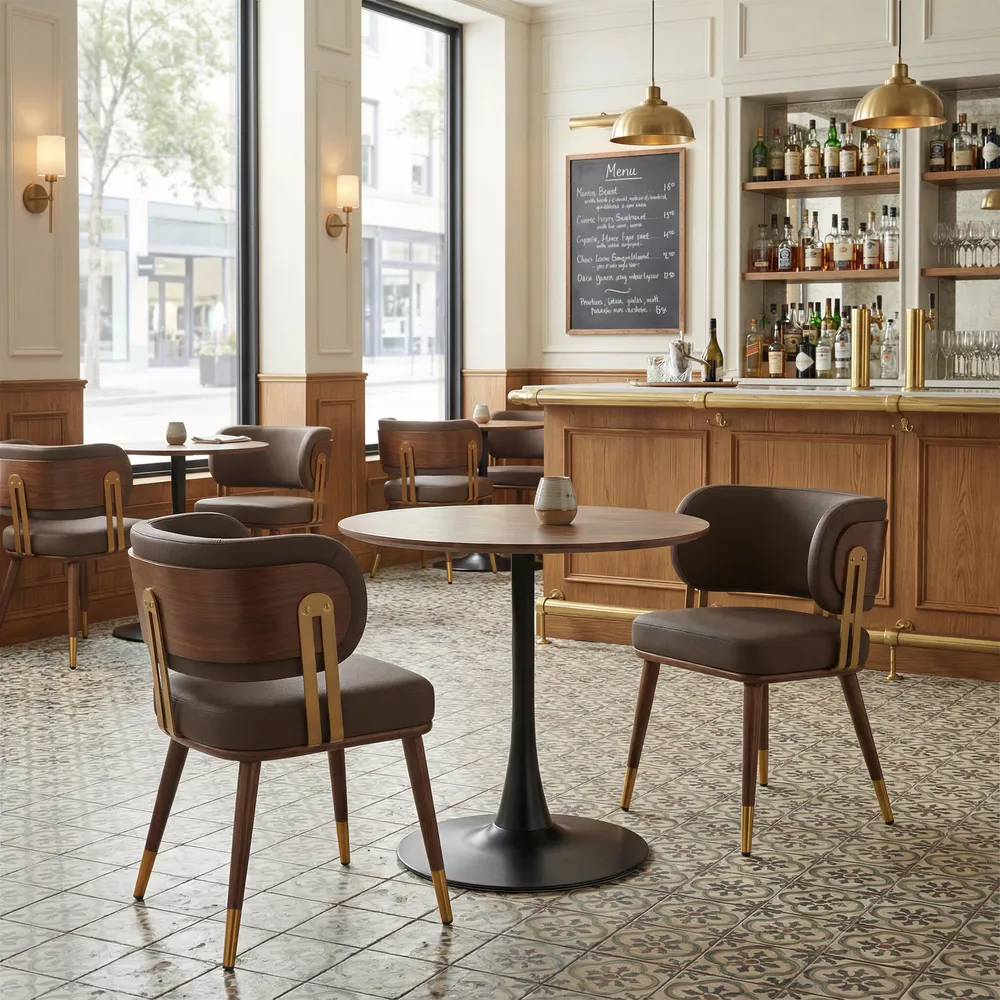 Brew Dining Chair Brown & Walnut