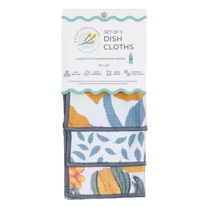 Icelandic Poppies Gold Eco Dish Cloth (Set of 3) 6