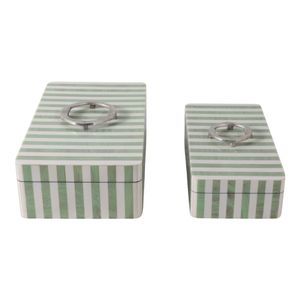 DECKERWORTH SET OF 2 GREEN BOXES 5 (IN) 4
