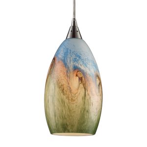 Geologic 6'' Wide 1-Light Mini Pendant - Satin Nickel 6