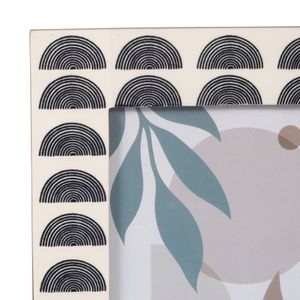 RESIN, 5X7 BLACK ARCHES PHOTO FRAME, IVORY/BLACK 5