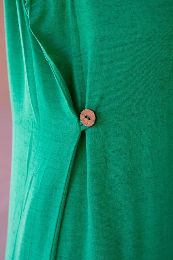 Sleeveless Split-Front Tunic / Kale