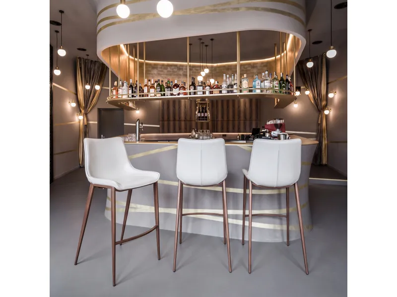 Magnus Barstool White & Walnut 2