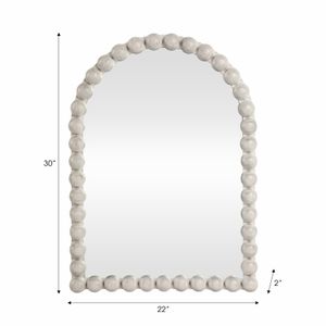 22X30 LARGE KNOBBY ARCH MIRROR, WHITE 8
