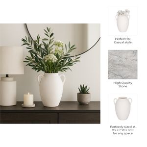 LAYLAFORD WHITE VASE 10 (IN) 11