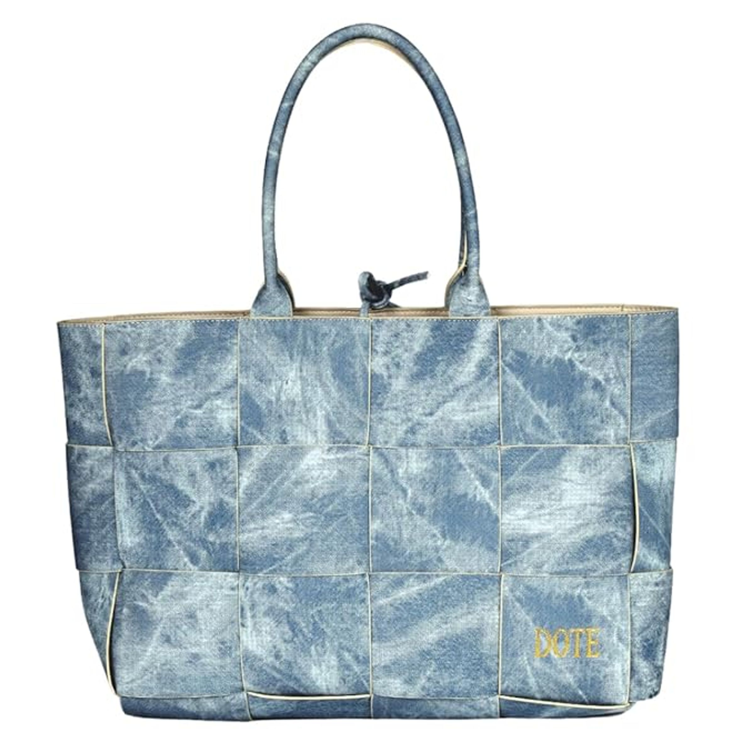 SEE-THRU MESH TOTE WITH FAUX LEATHER BOTTOM - "SEAS THE DAY" MERMAID
