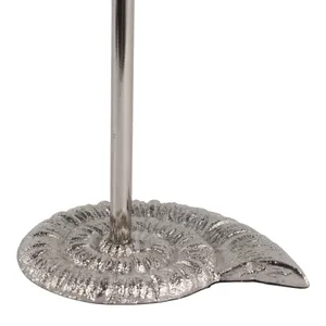 11X4" SEASHELL BASE TAPER HOLDER, SILVER 7