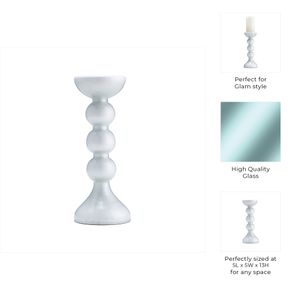 BECKETTOAK CLEAR CANDLE HOLDER 13 (IN) 8