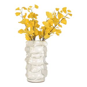 ELMSHAW WHITE VASE 17 (IN) 4