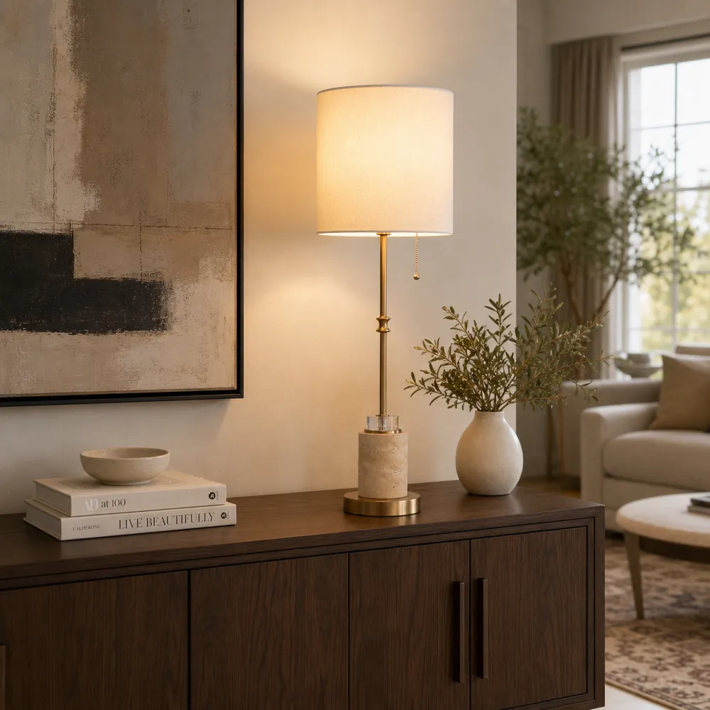 JENSENSTONE IVORY LAMP 33 (IN)