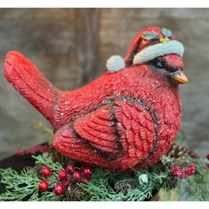 Nesting Christmas Resin Cardinal 11in 1