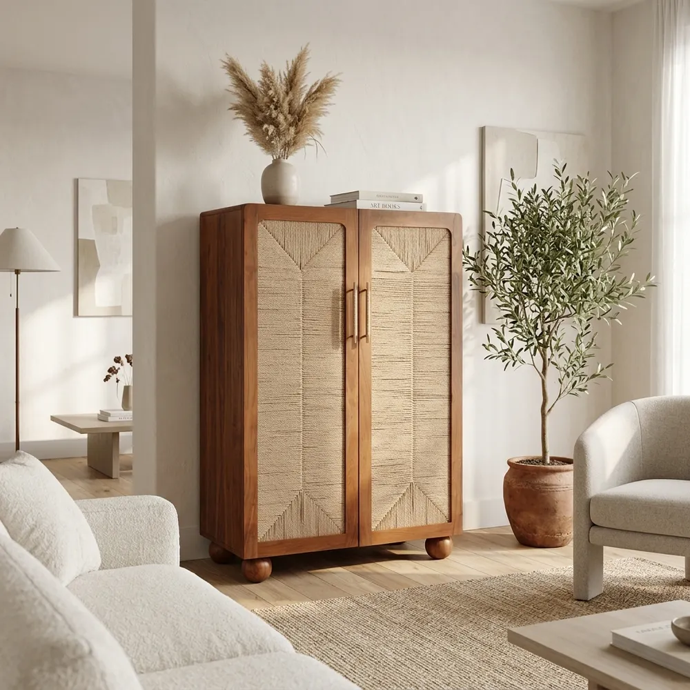 RAYMONDCROSS BROWN ARMOIRE 60 (IN)