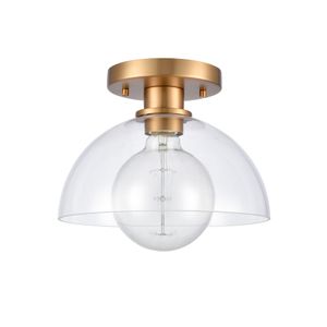 Julian 10'' Wide 1-Light Semi Flush Mount - Brushed Gold 2