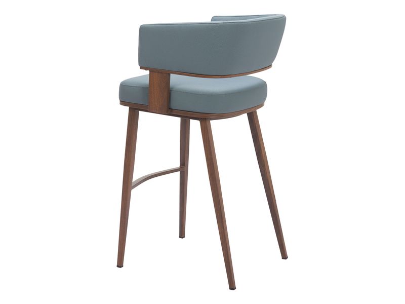 Poise Barstool Azure Gray & Walnut 6
