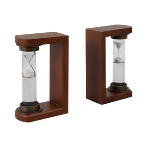 REGANBEACH SET OF 2 BROWN BOOKENDS 8 (IN) 4