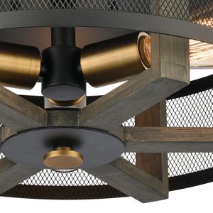 Woodbridge 17'' Wide 3-Light Flush Mount - Matte Black 2