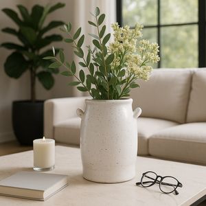 ZANE WHITE VASE 12 (IN) 13