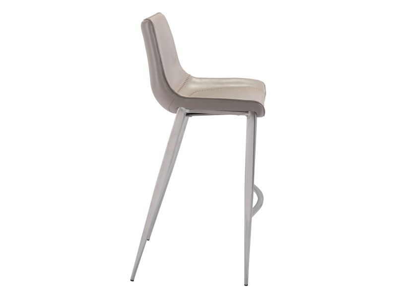 Magnus Barstool Brown & Silver 3