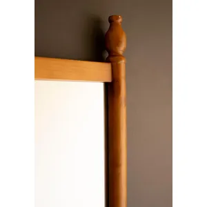 Wood Framed Mirror with Finials 2