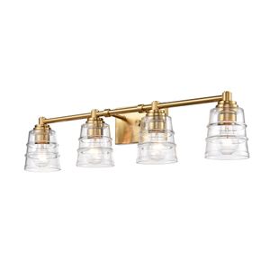 Pulsate 30.25'' Wide 4-Light Vanity Light - Satin Brass 2