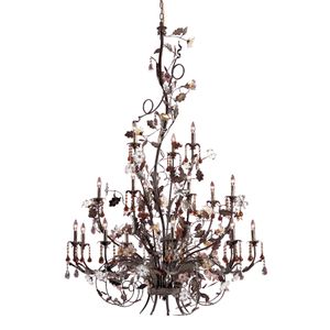 Cristallo Fiore 56'' Wide 18-Light Chandelier - Bronze 1