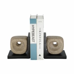 LYNNPARK SET OF 2 BROWN BOOKENDS 6 (IN) 3