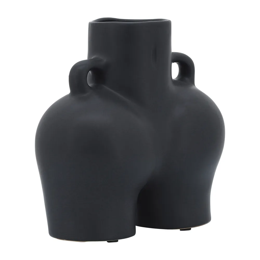 GLOVERSIDE BLACK VASE 8 (IN)