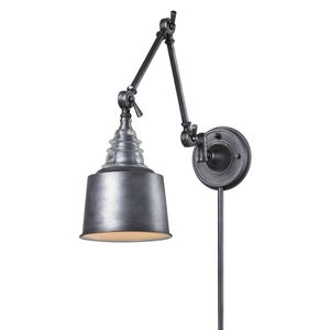 Insulator Glass 18'' High 1-Light Sconce - Weathered Zinc 1