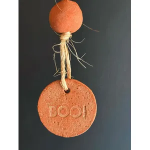 Set of 2 Clay Hanging Ghost Chimes 3