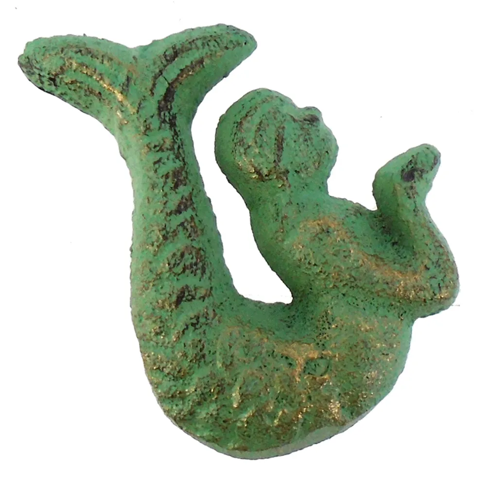 1-3/4" C/I MERMAID DRAWER PULL/VERDIGRIS