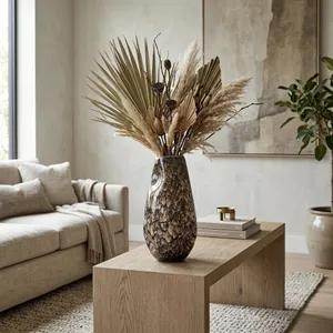 COLEGATE BROWN GLASS VASE 15 (IN) 11