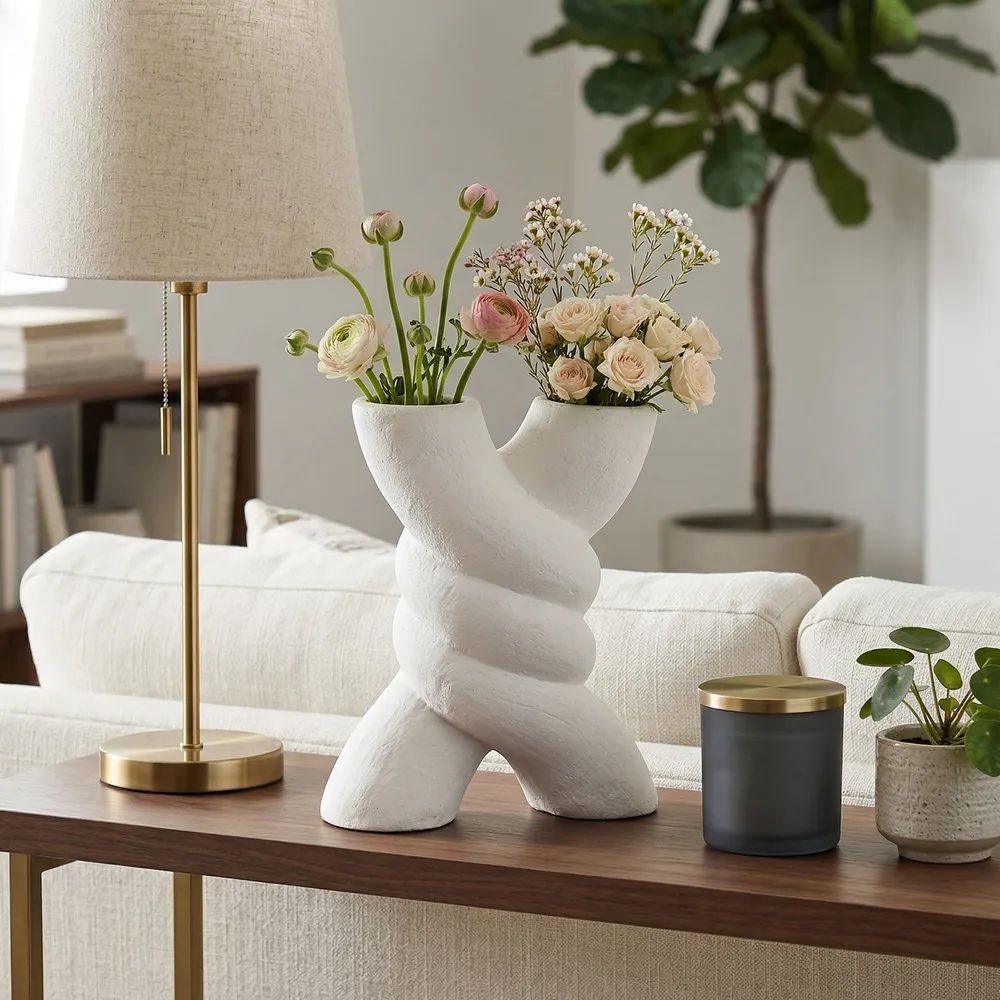 WINTONMILL WHITE VASE 14 (IN)