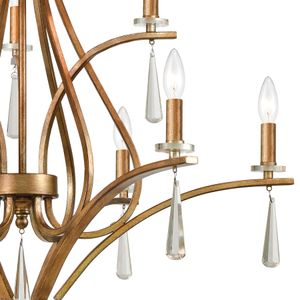 Katania 30'' Wide 9-Light Chandelier - Antique Gold 3