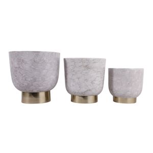 CLINTONCREST SET OF 3 IVORY PLANTER 14 (IN) 5