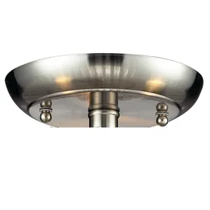 Luminese 16'' Wide 3-Light Semi Flush Mount - Satin Nickel 3