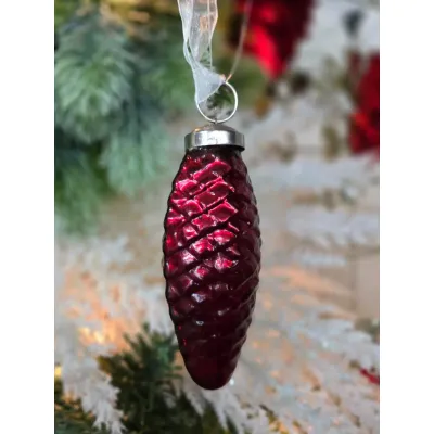 Pinecone Wish Hanging Ornament 3.1in