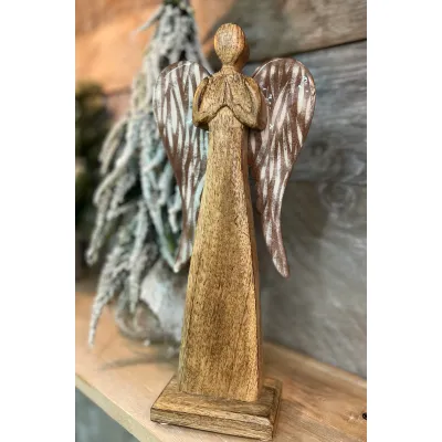 Angel With Striated Wings 13x6in