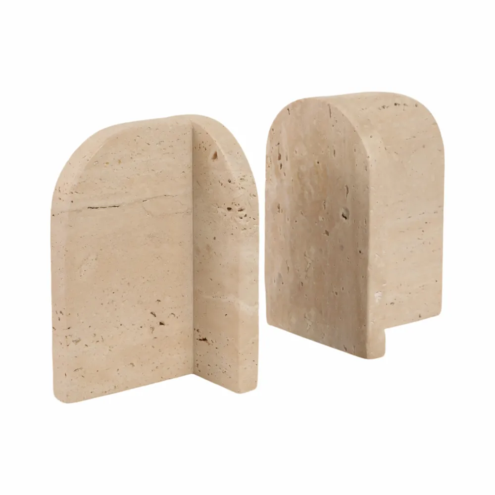 NORMAWORTH SET OF 2 TAN BOOKENDS 6 (IN)