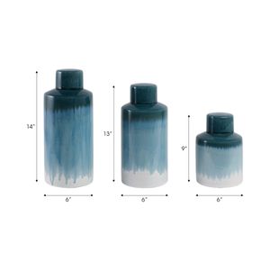 HAXTONCREST SET OF 3 GREEN STORAGE 14 (IN) 7