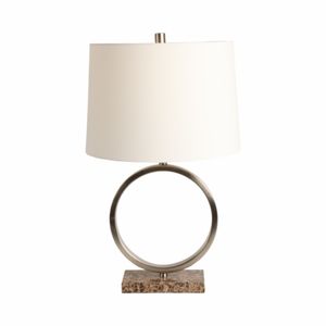 24" NASHIK METAL AND MARBLE TABLE LAMP 3