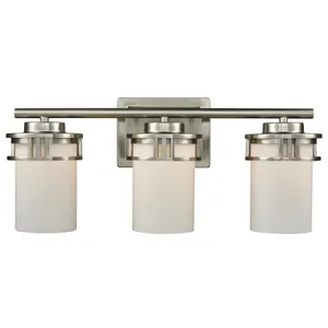 Ravendale 20'' Wide 3-Light Vanity Light - Brushed Nickel 1