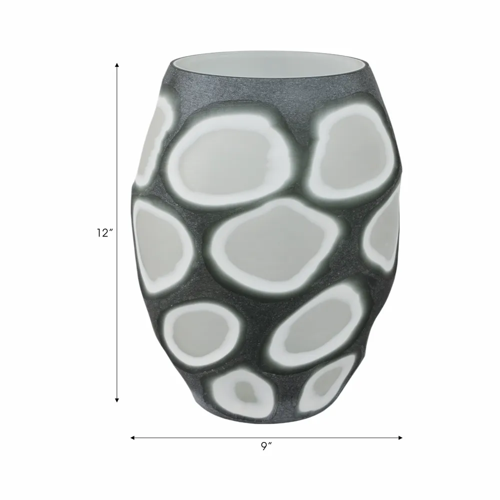 ARNETTBEACH GRAY GLASS VASE 12 (IN)