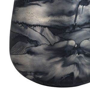 CLYDEBURN BLUE GLASS VASE 12 (IN) 6