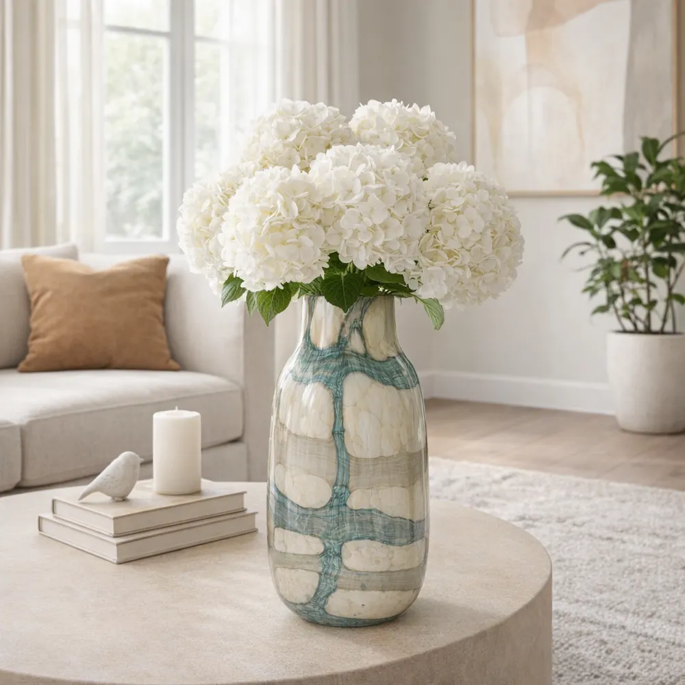 CRANEWORTH BLUE GLASS VASE 13 (IN)