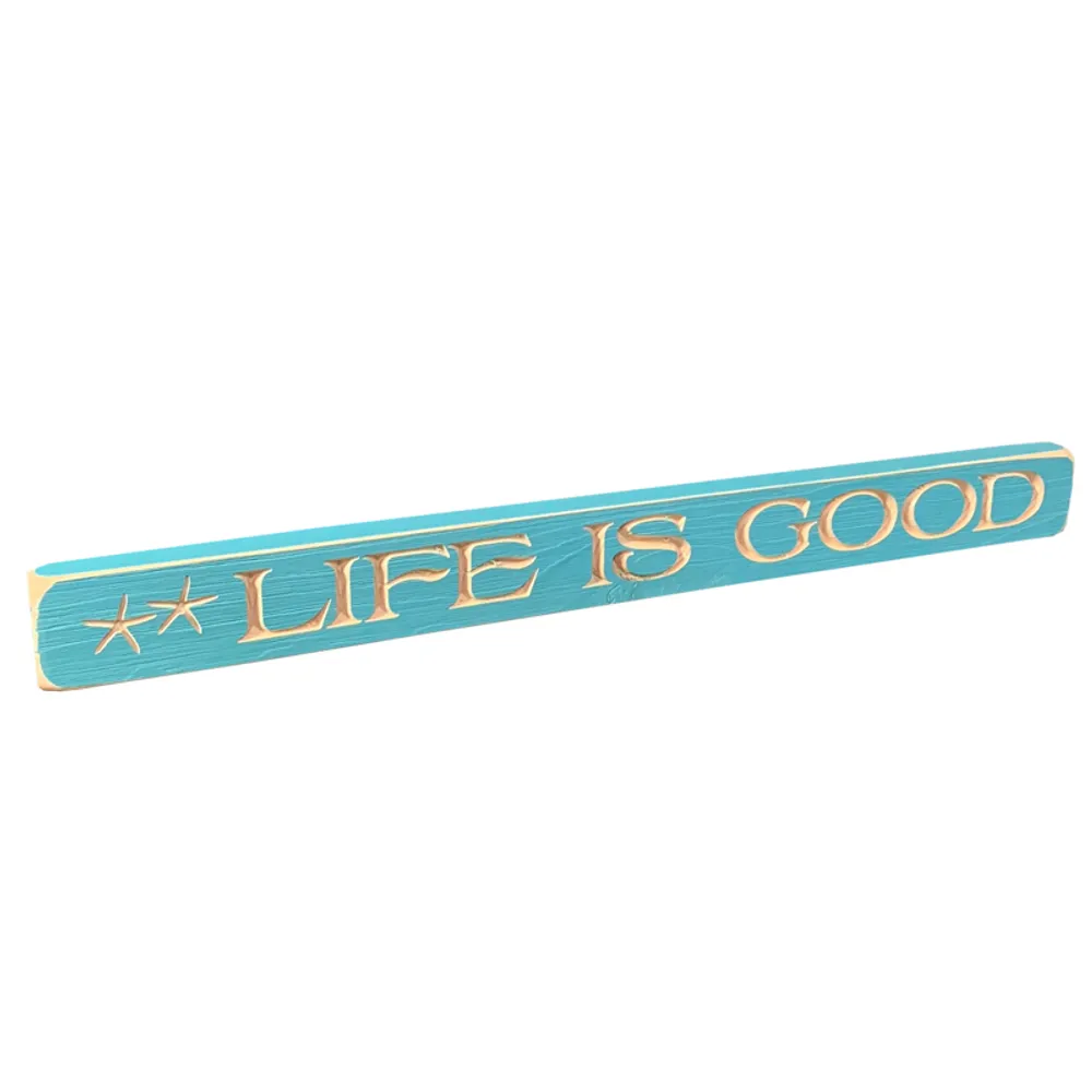 18" USA LIFE IS GOOD ROUTED BARNWOOD SIG